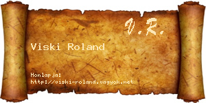 Viski Roland névjegykártya